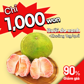 Đơn 1K - Bưởi da xanh 900g~1,1kg thumbnail
