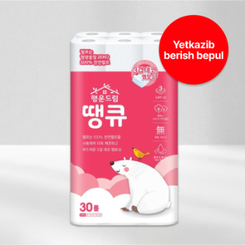 Hojatxona qog'ozi 3 qatlamli, 14m 30 rulon 1 paket thumbnail