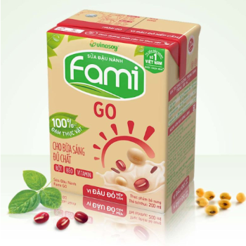 Sữa đậu nành Fami vị đậu đỏ nếp cẩm 200ml thumbnail