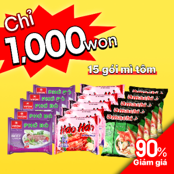 Đơn 1K - 15 gói mì tôm 3 vị thumbnail